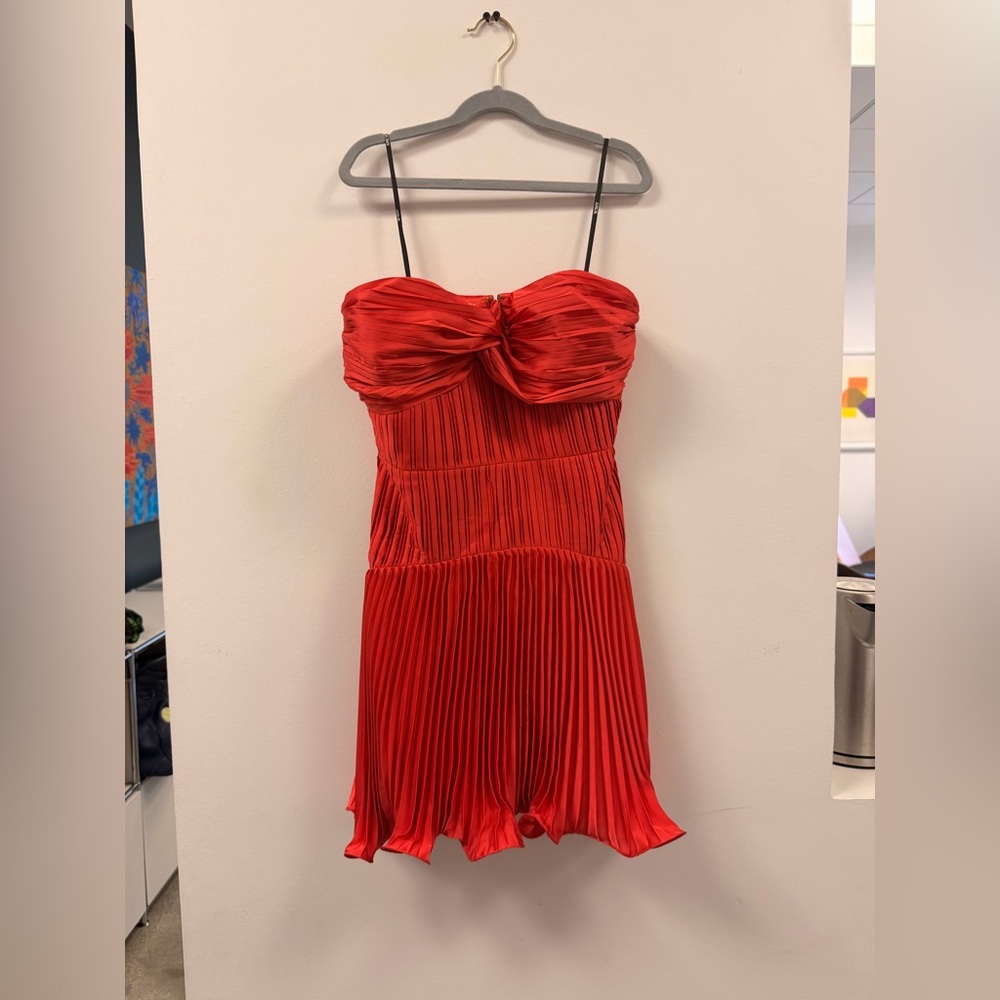 AMUR Strapless Red Dress